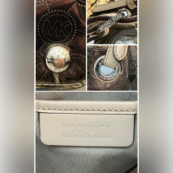 MICHAEL Michael Kors Jet Set Mirror Metallic East/West Signature Tote Bag - Picture 3 of 15